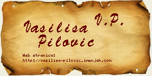 Vasilisa Pilović vizit kartica